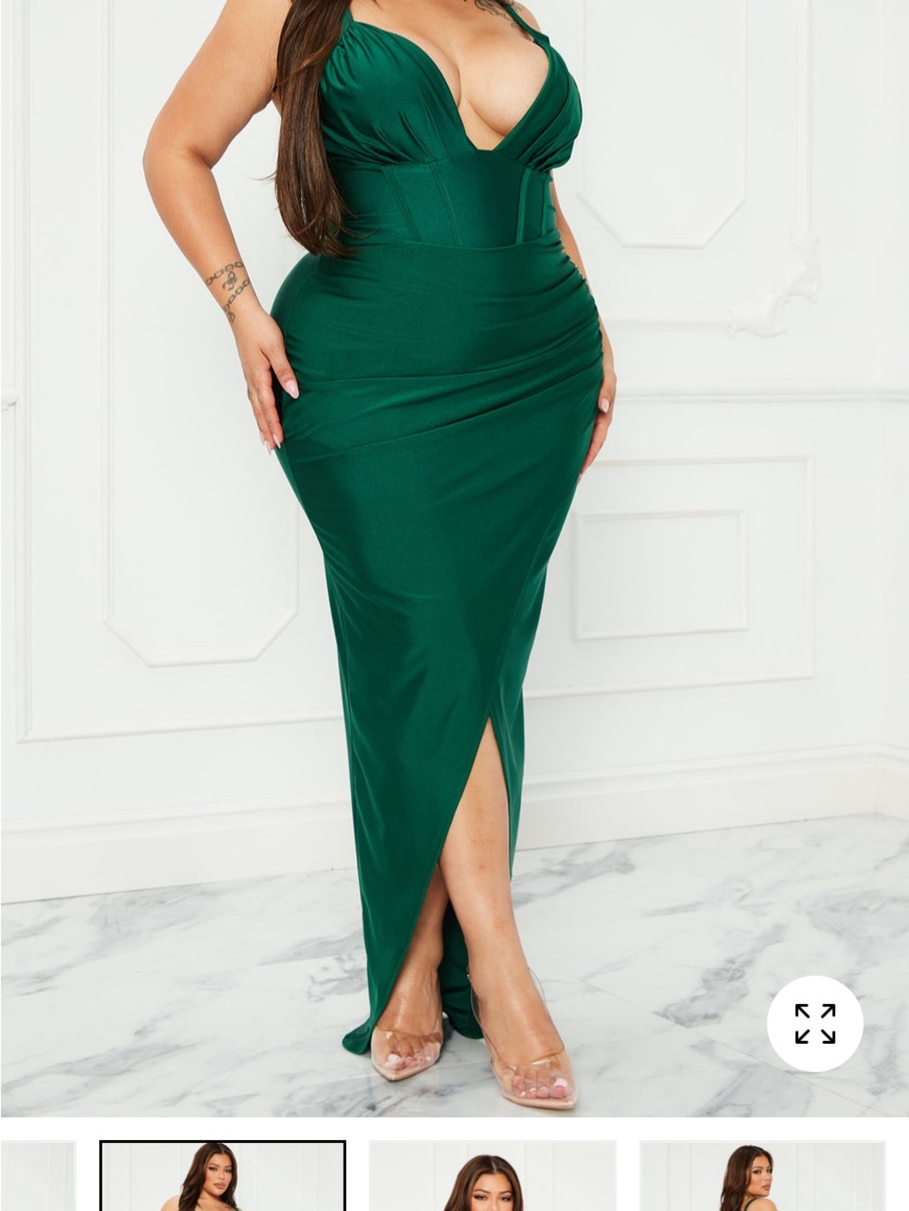 Plus Size On Scene Maxi Dress in Hunter Green